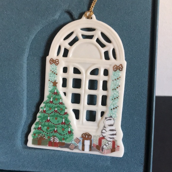 VTG LENOX Christmas Ornament Bone China in Box #02 1991 HOME WINDOW 3.5" USA - Picture 6 of 6